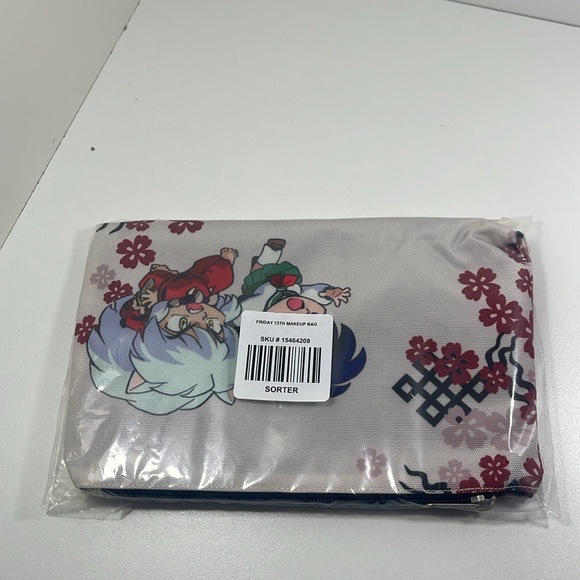 Inuyasha Floral Cosmetic Makeup Bag Pouch New - Picture 7 of 8